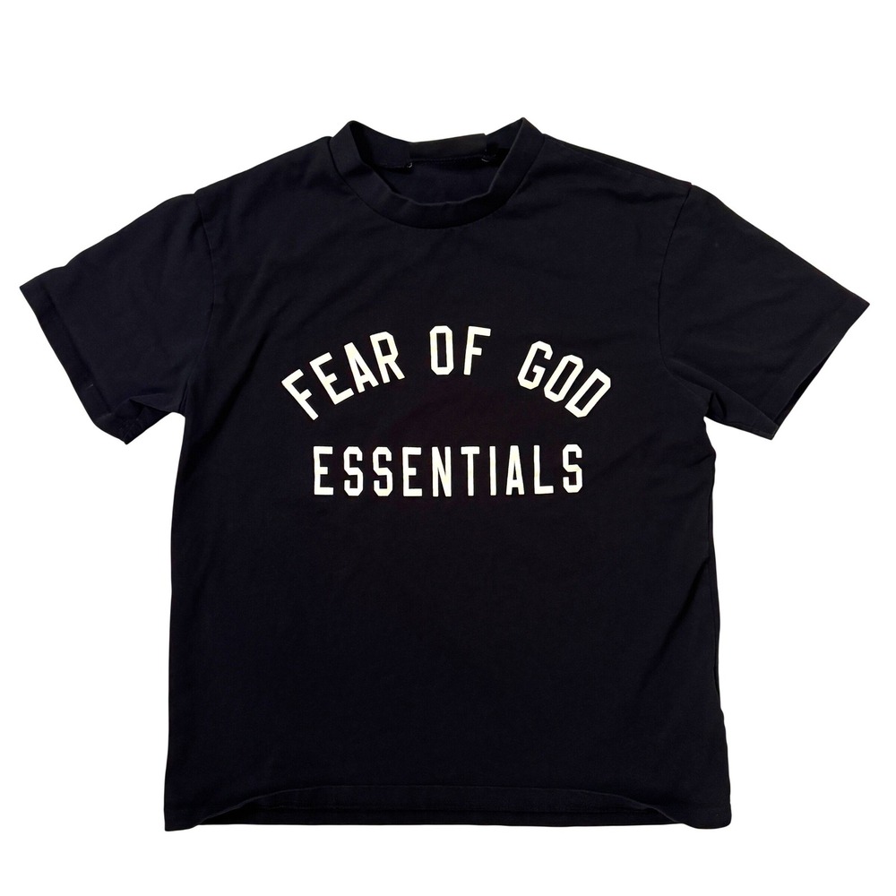 Fear of God Essentials Heavy Oversized T-Shirt Small Black Arc Logo Short Sleeve